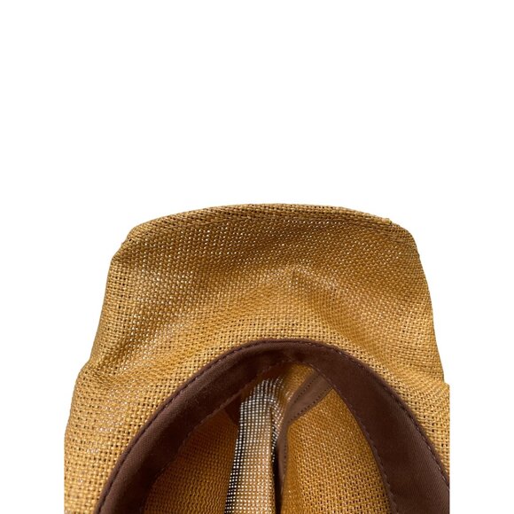 Wolverine Western Wear Womens Brown Feathered Straw Cowboy Hat M SKU 9388 - Picture 10 of 13